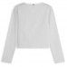 TOMMY HILFIGER μπλούζα παιδική flay rib KG0KG09065-YBR λευκή